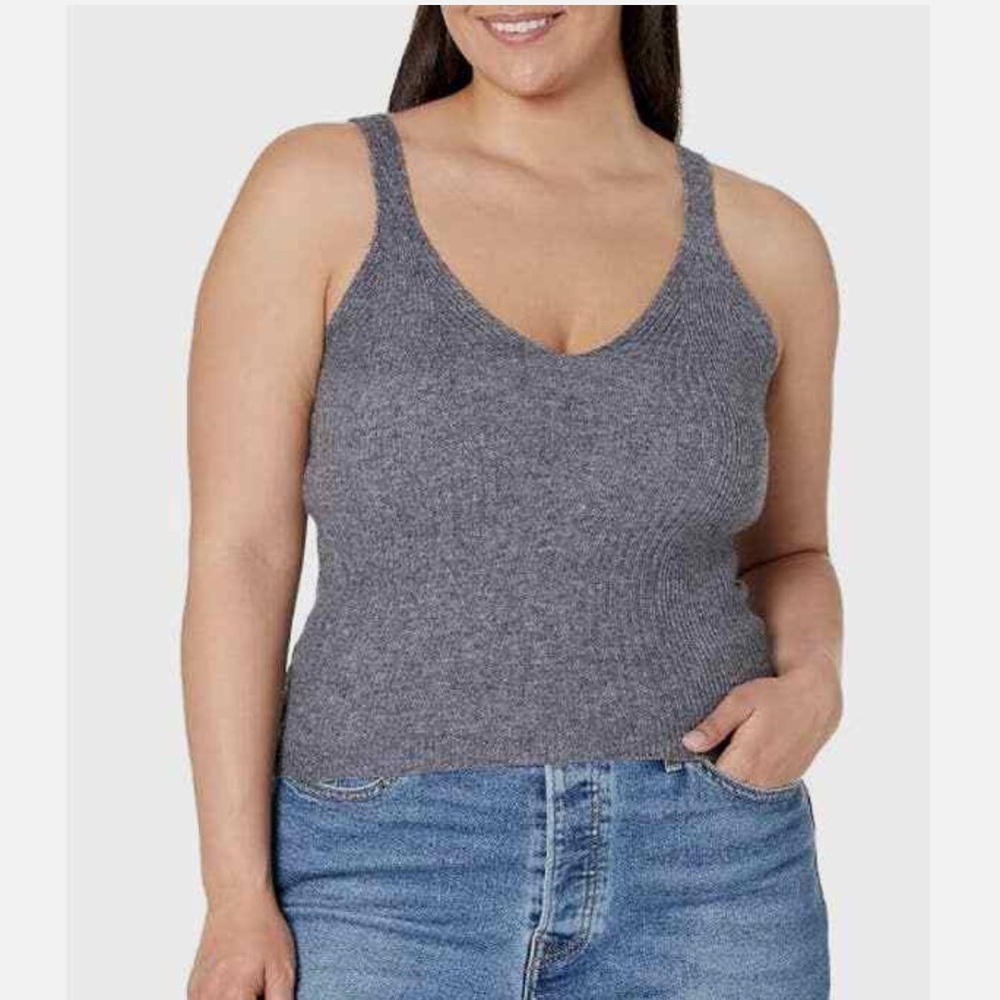 CityChic Cami luxe knit women’s size M/18 steel gray NWT